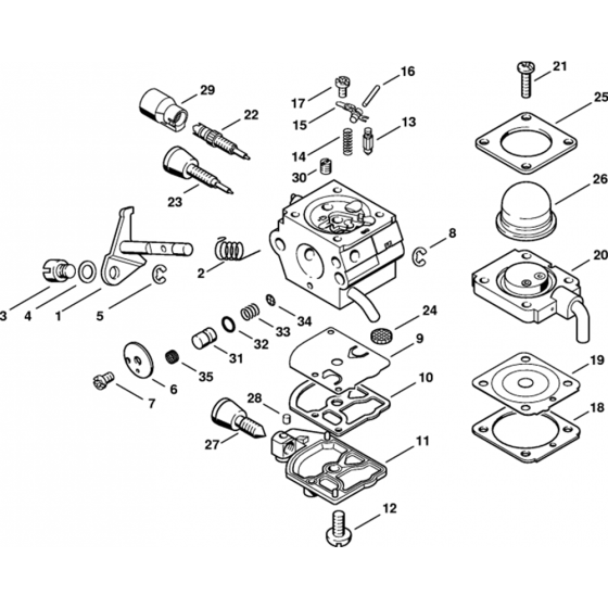 Carburetor C1Q-S79 Assembly for Stihl MM55 / M55 C MultiSystem