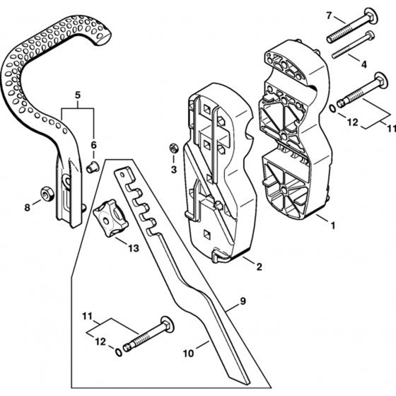 Flange Assembly for Stihl MM56 MultiSystem