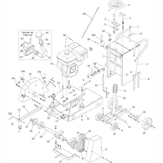 Main Assembly for Altrad Belle CFS450 Floor Saw