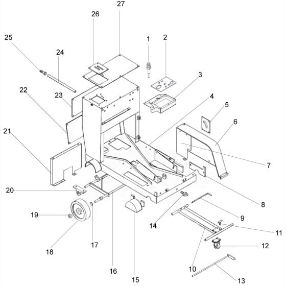 Main Assembly for Altrad Belle Claymore Floor Saw