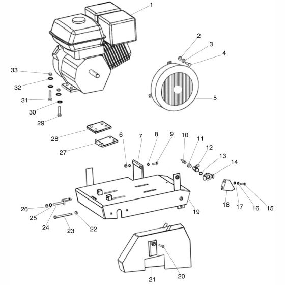 Main Assembly for Altrad Belle Compact Floor Saw