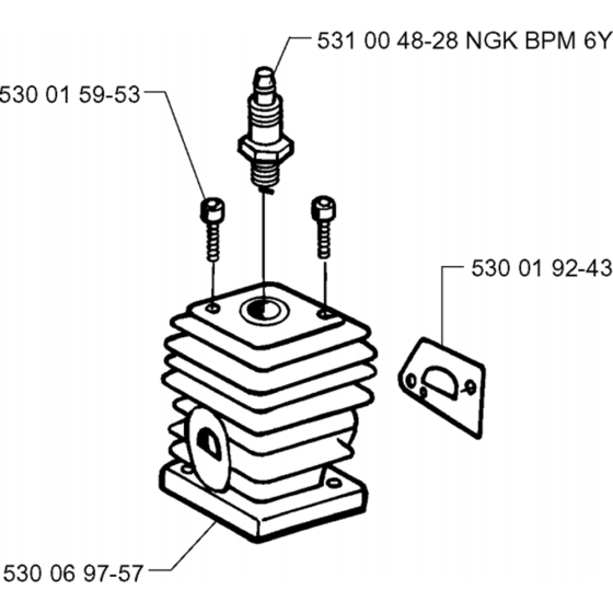 Cylinder Assembly for Husqvarna MONDO Edger