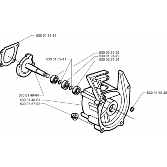 Crankcase Assembly for Husqvarna MONDO Edger