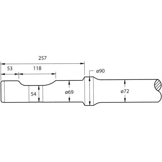 Chisel 620mm for Bobcat B980 Hydraulic Breaker Unit