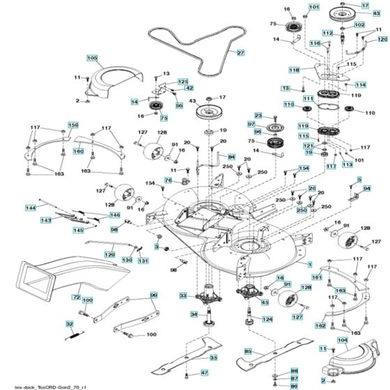 Mower Deck for Husqvarna CTH 194 Ride-On Mowers