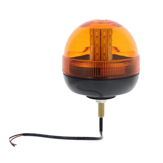 LED Amber/Orange Flashing Beacon (1/2 Lens) - Single Bolt Fixing