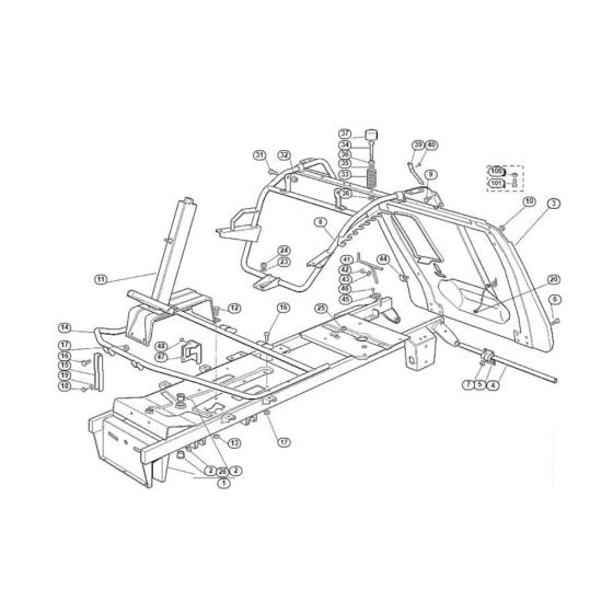 Frame  for Stihl/ Viking MR 340 Ride on Mowers