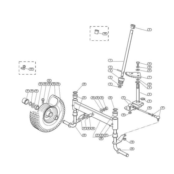 Steering  for Stihl/ Viking MR 345 Ride on Mowers