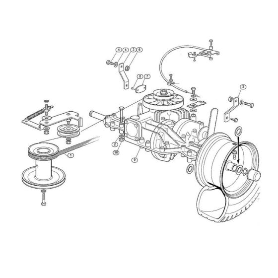 Gear Box-1 for Stihl/ Viking MR 380 Ride on Mowers