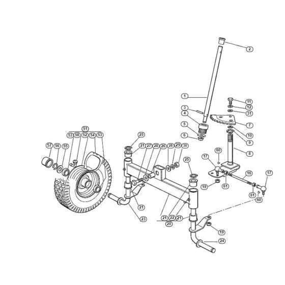 Steering  for Stihl/ Viking MR 380 Ride on Mowers