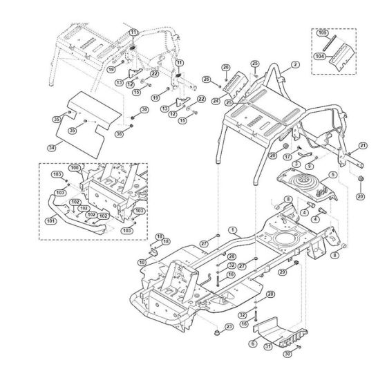 Frame  for Stihl/ Viking MR 4082.0 Ride on Mowers