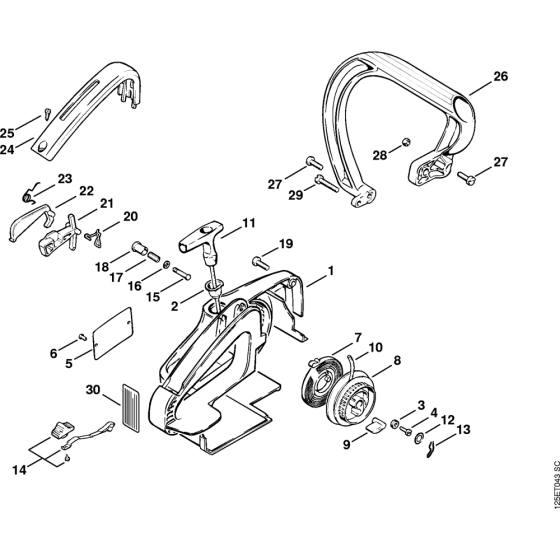 Rewind starter Assembly for Stihl 009 Gasoline Chainsaws