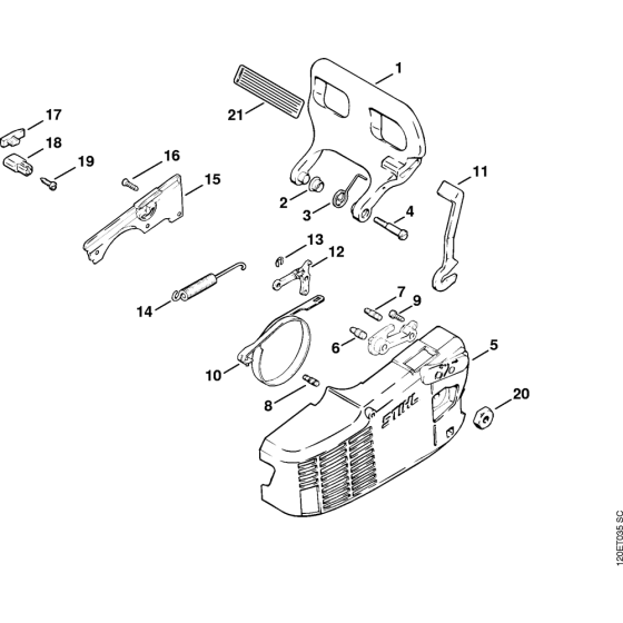 Chain brake Assembly for Stihl 010 011 Gasoline Chainsaws