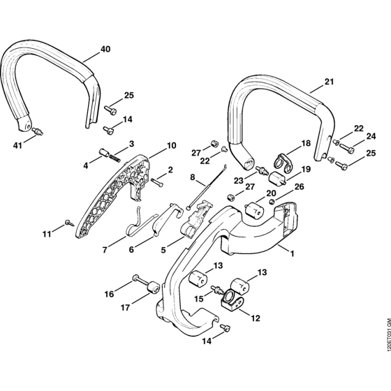 Handle AVT Assembly for Stihl 010 011 Gasoline Chainsaws