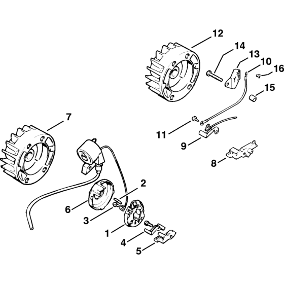 Ignition system 27.86, 25.84, 27.83 Assembly for Stihl 010 011 Gasoline Chainsaws