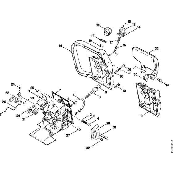 Handle housing Assembly for Stihl 015 Gasoline Chainsaws