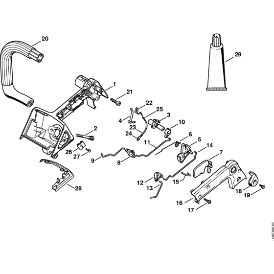 Handle housing 020 T Assembly for Stihl 020 020T Gasoline Chainsaws