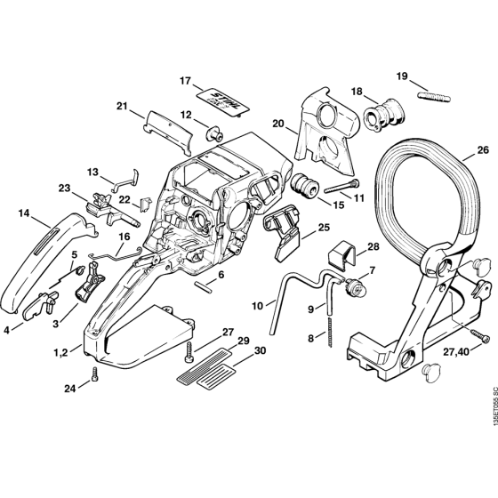 Handle housing Assembly for Stihl 021 023 025 Gasoline Chainsaws