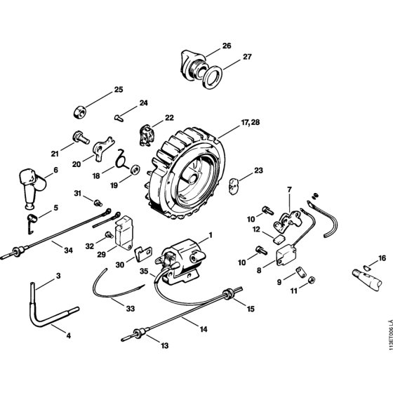 Ignition armature, Flywheel Assembly for Stihl 030 031 Gasoline Chainsaws