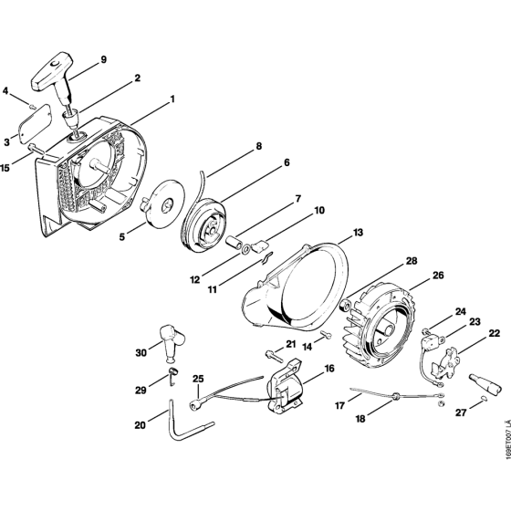 Fan housing, Set of points Assembly for Stihl 032 Gasoline Chainsaws