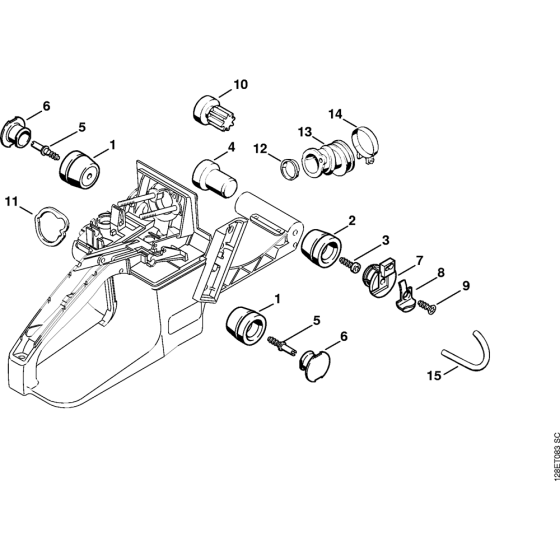 AV system Assembly for Stihl 034 Gasoline Chainsaws