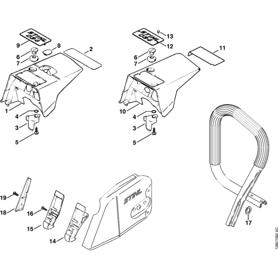 Shroud 31.2001 Assembly for Stihl 034 Gasoline Chainsaws