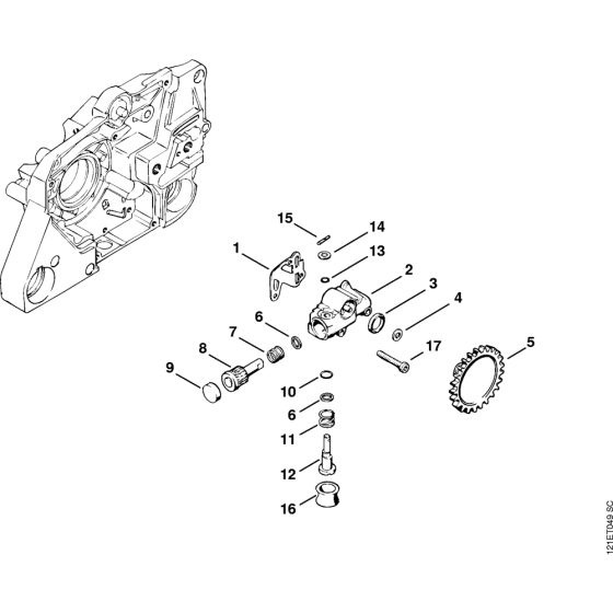 Oil pump Assembly for Stihl 038 Gasoline Chainsaws