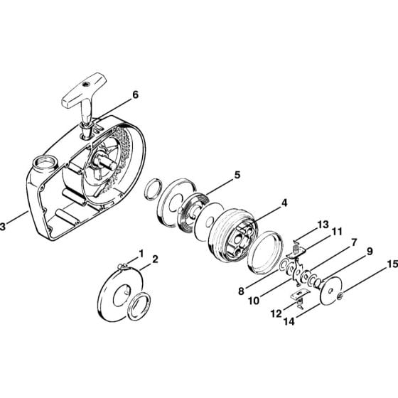 Rewind starter 11.68 Assembly for Stihl 041AV Gasoline Chainsaws