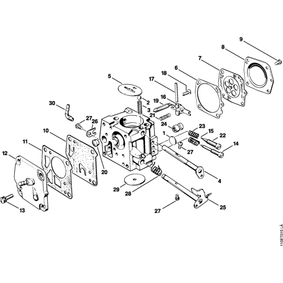 Carburetor Assembly for Stihl 041AV Gasoline Chainsaws