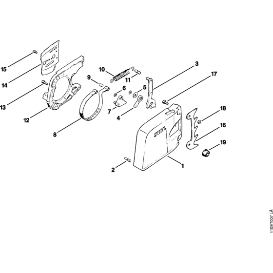 Chain brake Assembly for Stihl 041AV Gasoline Chainsaws