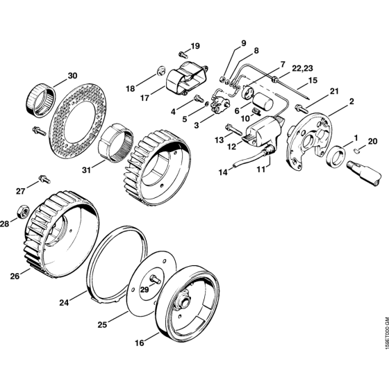 Ignition system Assembly for Stihl 041FB Gasoline Chainsaws