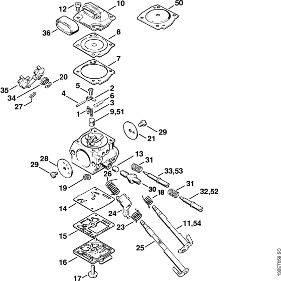 Carburetor C3M-S12 automatic choke Assembly for Stihl 044 Gasoline Chainsaws