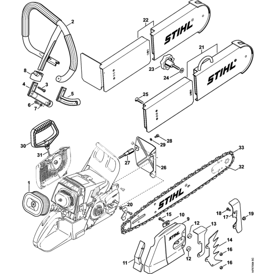 Conversion kit rescue saw 27.2000, 31.2005 Assembly for Stihl 046 Gasoline Chainsaws