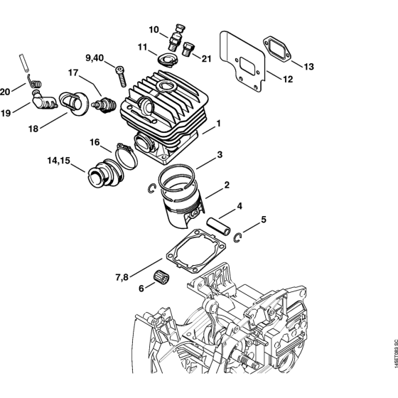 Cylinder Assembly for Stihl 046 Gasoline Chainsaws