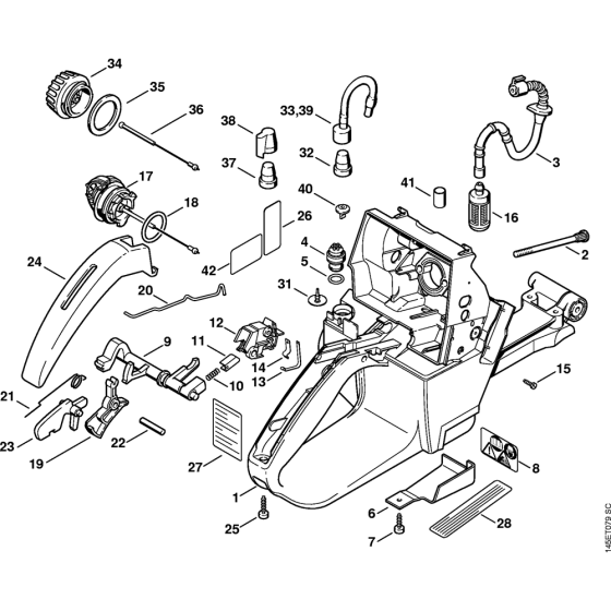 Tank housing Assembly for Stihl 046 Gasoline Chainsaws