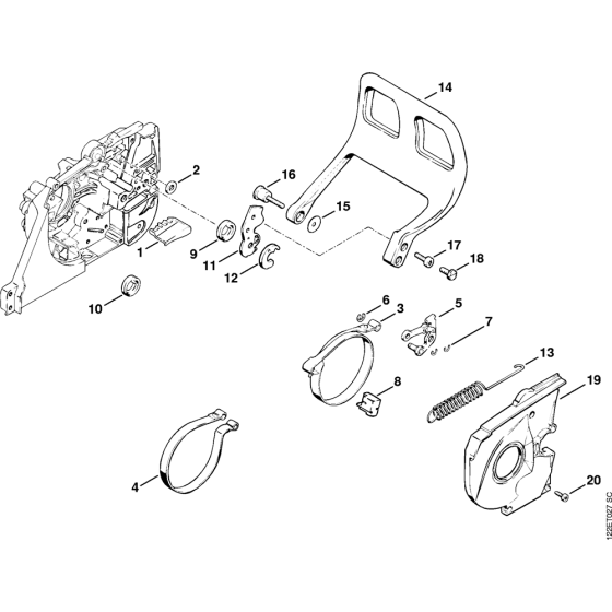 Inertia chain brake Assembly for Stihl 048 Gasoline Chainsaws