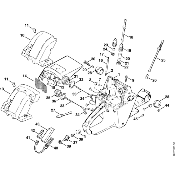 Tank housing Assembly for Stihl 048 Gasoline Chainsaws