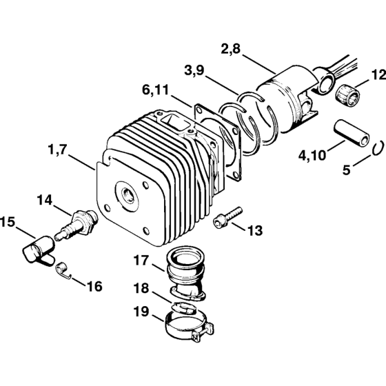 Cylinder Assembly for Stihl 056 Gasoline Chainsaws