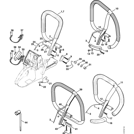 Handlebar Heating Assembly for Stihl 066 Gasoline Chainsaws