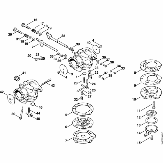 Carburetor HL-324 Assembly for Stihl 070 Gasoline Chainsaws