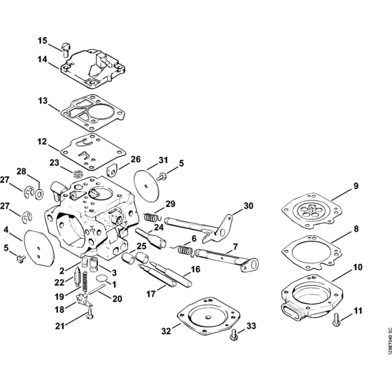 Carburetor HT-7 Assembly for Stihl 084 Gasoline Chainsaws