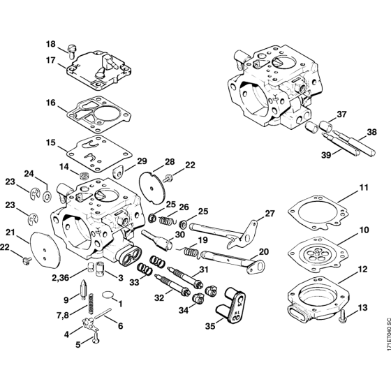 Carburetor HT-12 Assembly for Stihl 088 Gasoline Chainsaws