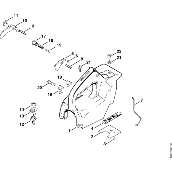 Shroud Assembly for Stihl 08S Gasoline Chainsaws