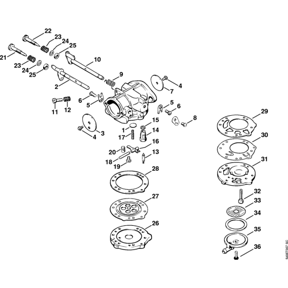 Carburetor LB-S9 Assembly for Stihl 090 090G Gasoline Chainsaws