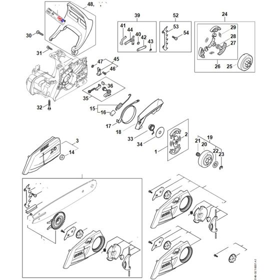 Clutch, Chain brake Assembly for Stihl MS 162 Chainsaws