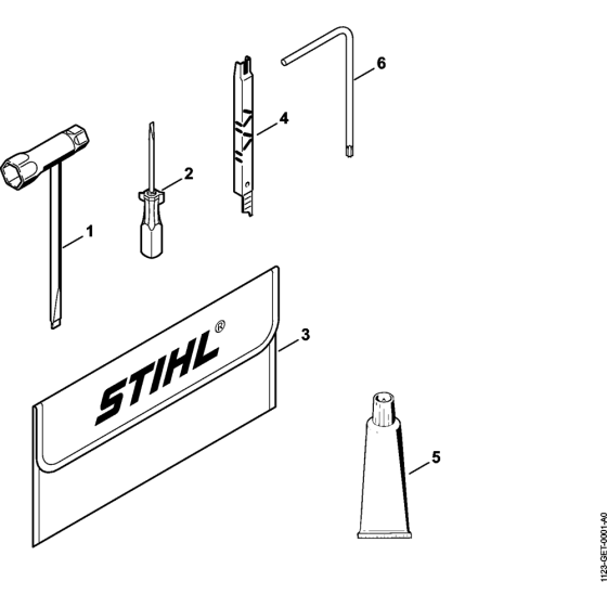 Tools & Extras Assembly for Stihl MS210 MS210C Chainsaws