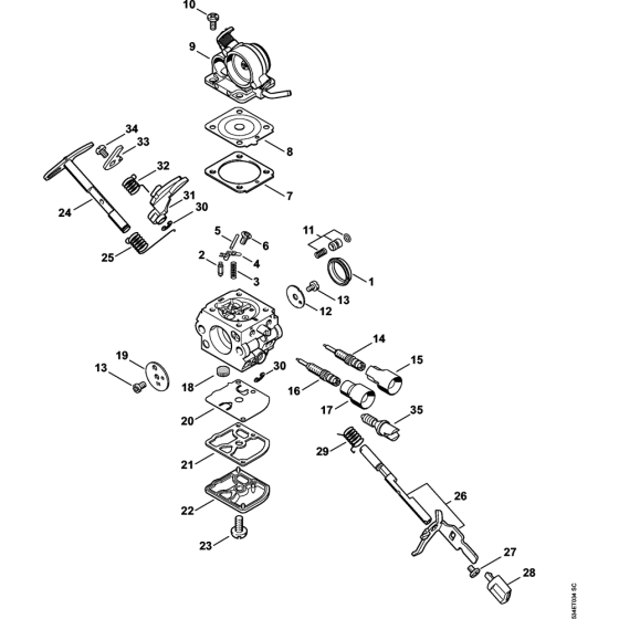 Carburetor C1Q-S269 Assembly for Stihl MS211 MS211C Chainsaws