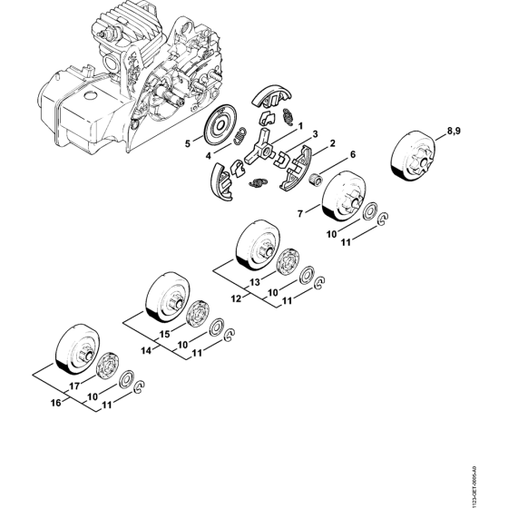 Clutch Assembly for Stihl MS250 MS250C Chainsaws