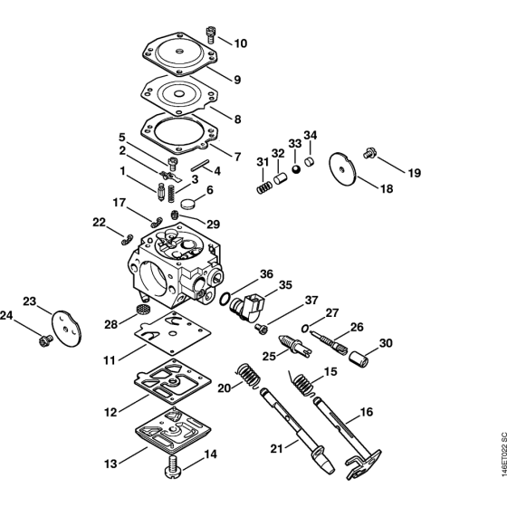 Carburetor HD-39 Assembly for Stihl MS270 MS270C MS280 MS280C Chainsaws