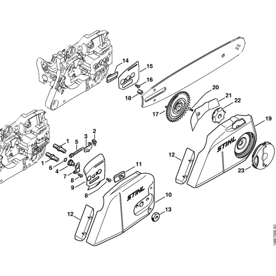 Chain tensioner Assembly for Stihl MS270 MS270C MS280 MS280C Chainsaws